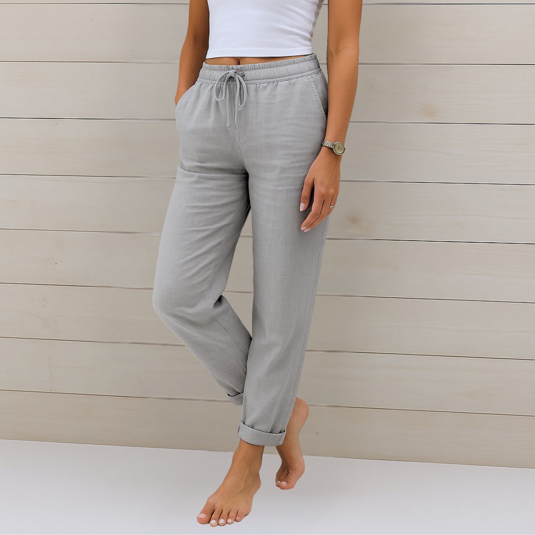 Vivianne – Pantalon en lin extensible et respirant de qualité supérieure