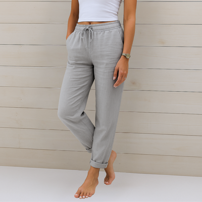 Vivianne – Pantalon en lin extensible et respirant de qualité supérieure