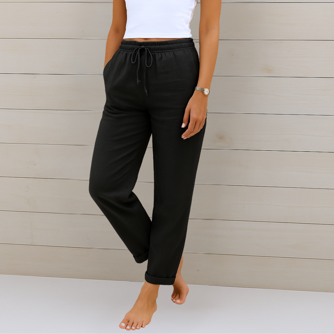 Vivianne – Pantalon en lin extensible et respirant de qualité supérieure